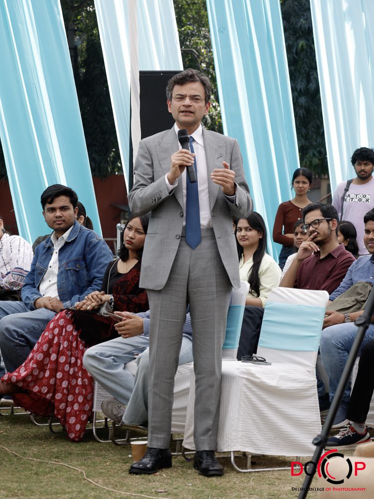 Speaker addressing students