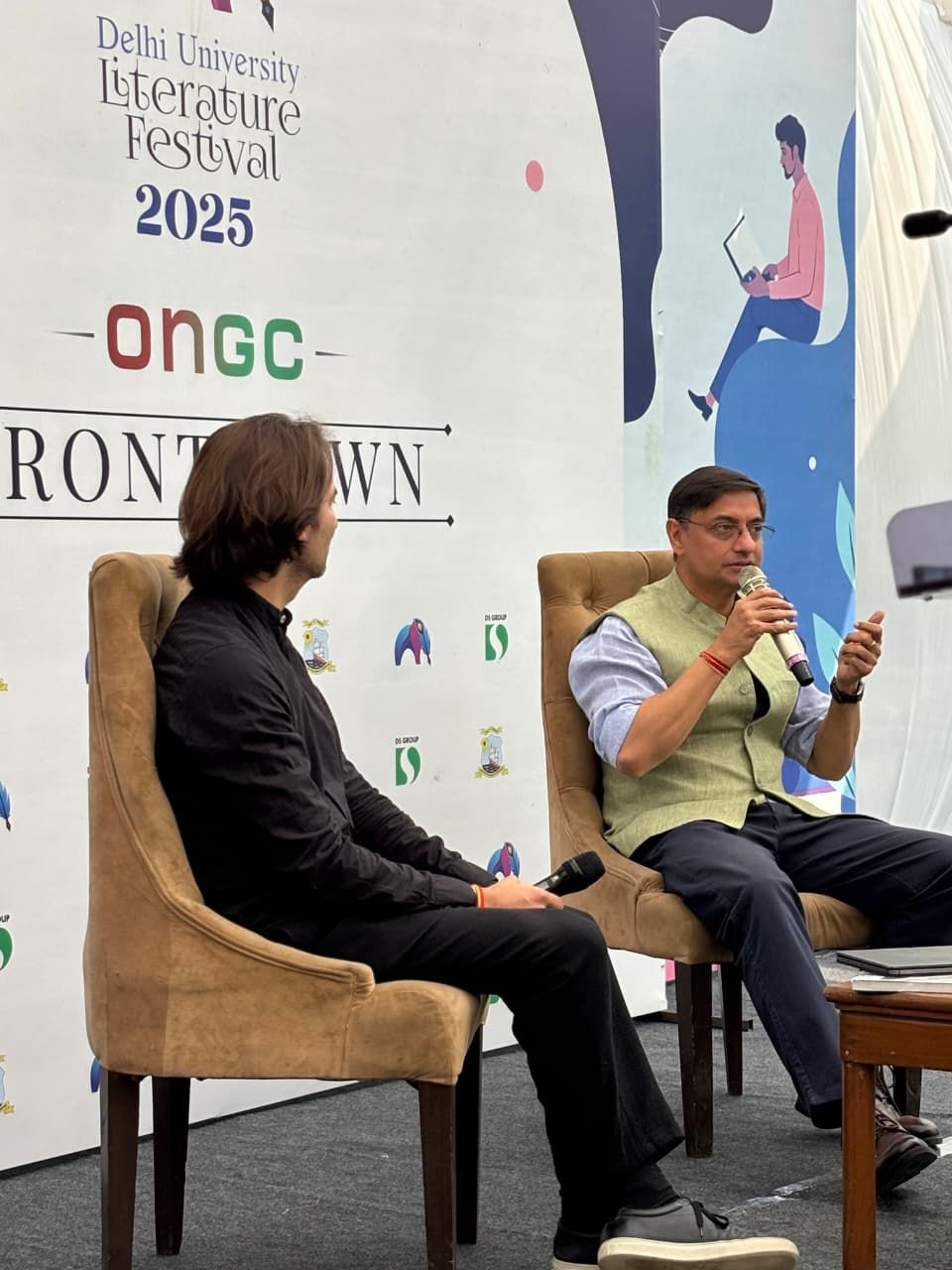 Panel conversation on stage